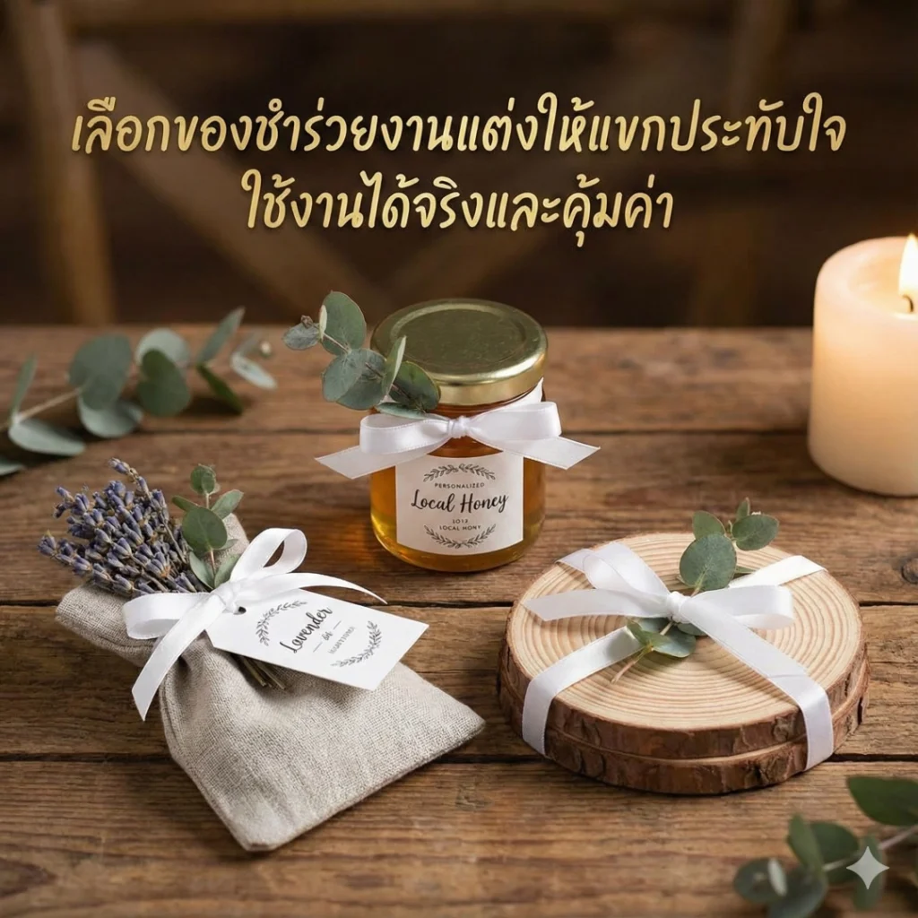 เลือกของชำร่วยงานแต่งให้แขกประทับใจ ใช้งานได้จริงและคุ้มค่า